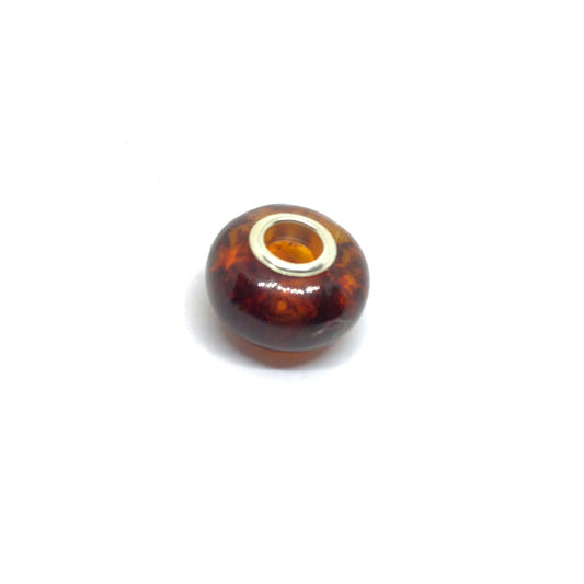 Conta de Ambar Cognac Tipo Pandora