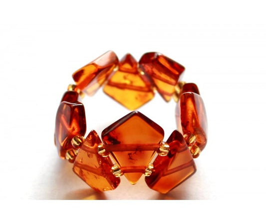 Anel Triangulos Ambar Cognac