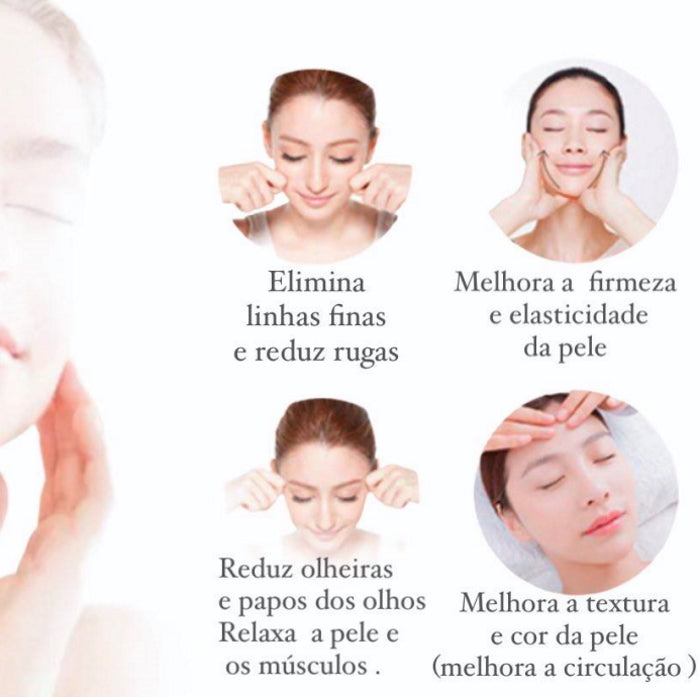 Rolo Facial em Quartz Rosa