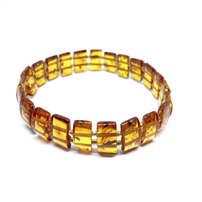 Pulseira de Âmbar Lux Mosaico Cognac