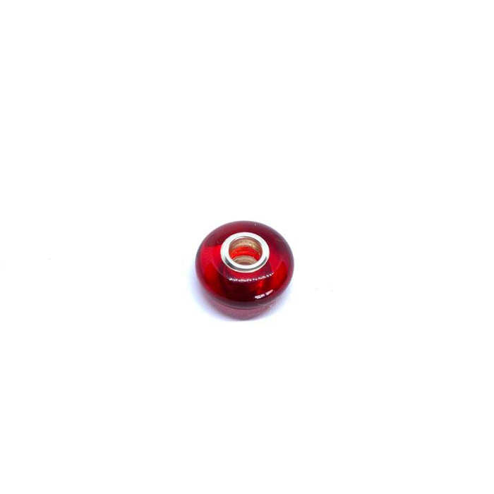 Conta de Ambar Vermelho Tipo Pandora