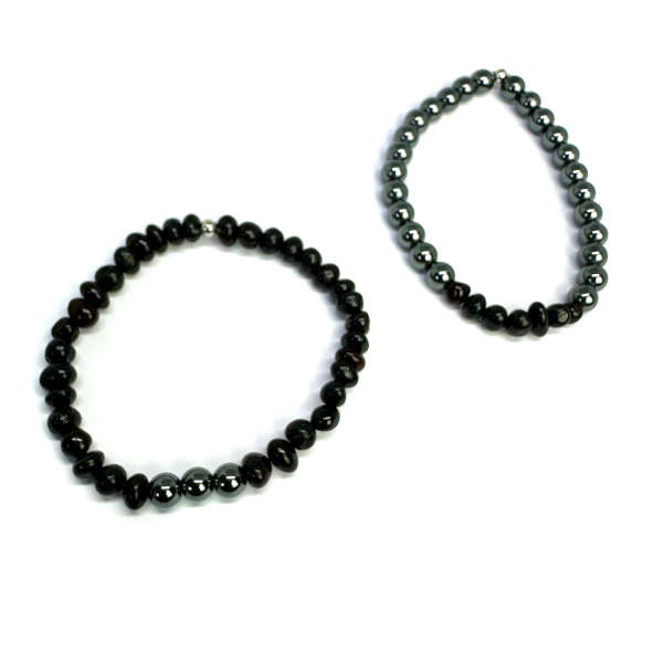 Conjunto de Pulseiras de Âmbar &amp; Pedras
