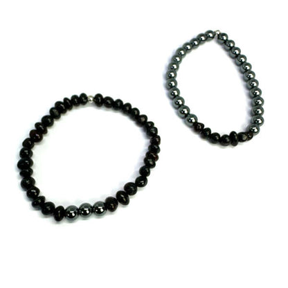 Conjunto de Pulseiras de Âmbar &amp; Pedras