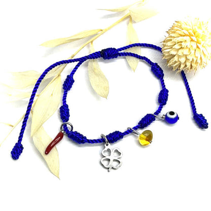 Pulseiras dos 7 Nós com Amuletos de Proteção e Boas Energias