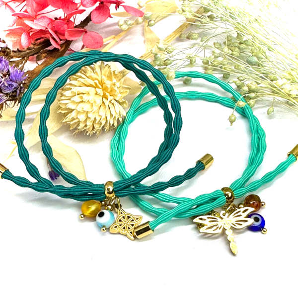 Pulseiras Karma com Amuletos de Proteção