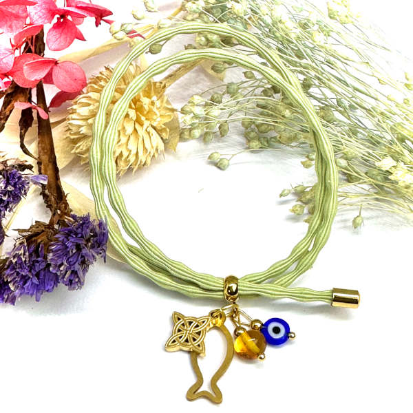 Pulseiras Karma com Amuletos de Proteção