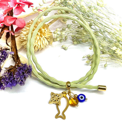 Pulseiras Karma com Amuletos de Proteção