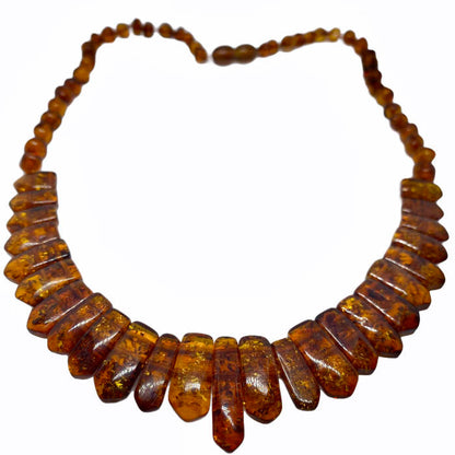 Colar de Âmbar Lux Mosaico Cognac