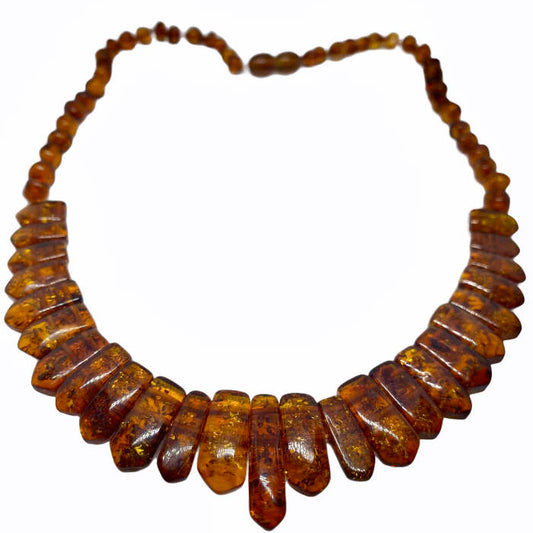 Colar de Âmbar Lux Mosaico Cognac