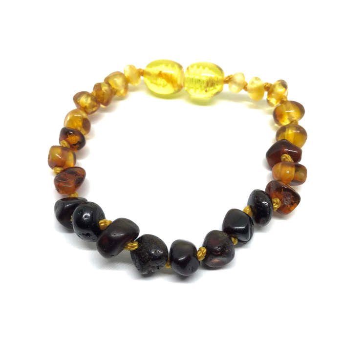 Pulseira - Tornozeleira de Âmbar Barroco Juvenil/Mulher Degrade