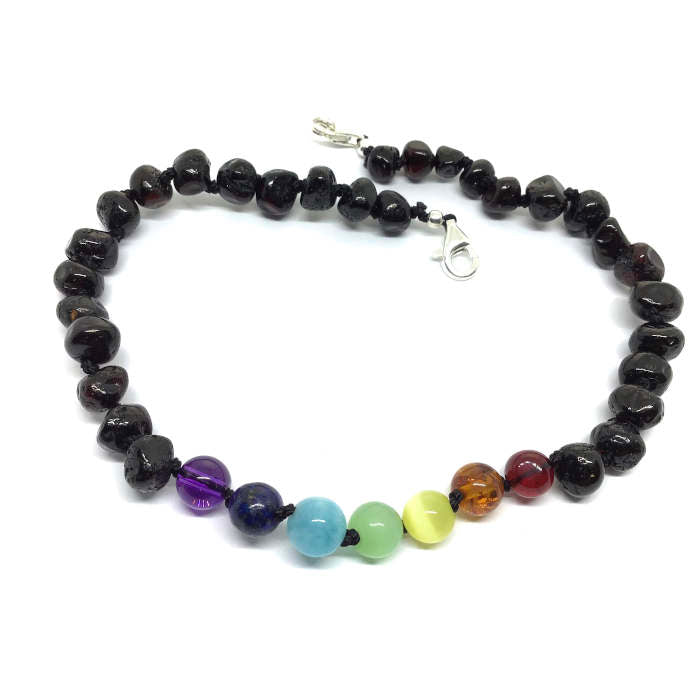 Tornozeleira (adulto) Ambar Cherry e Cores dos Chakras