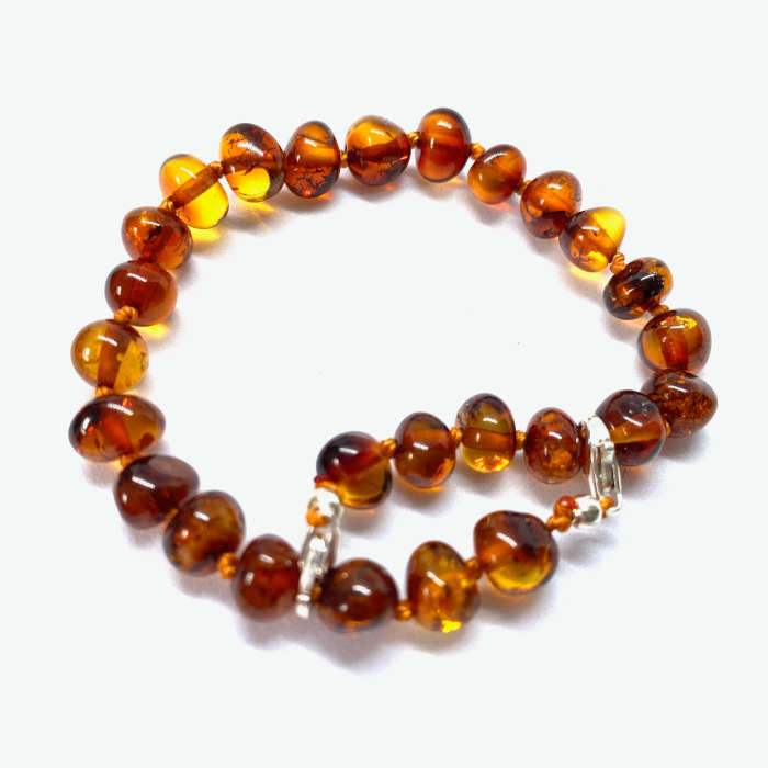 Pulseira - Tornozeleira de Âmbar Barroco Adulto Ajustável