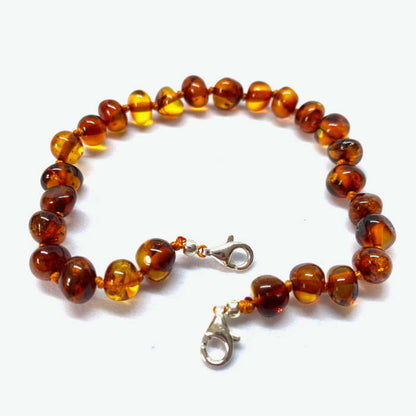 Pulseira - Tornozeleira de Âmbar Barroco Adulto Ajustável
