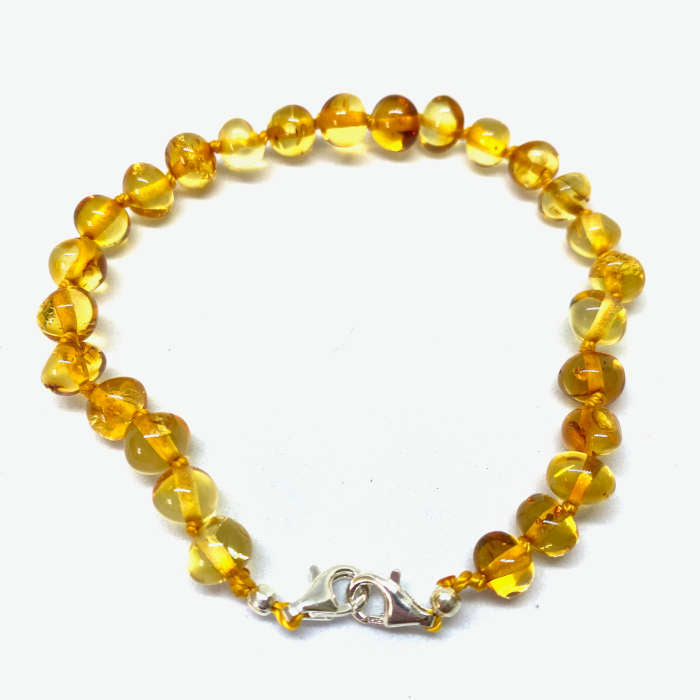 Pulseira - Tornozeleira de Âmbar Barroco Adulto Ajustável