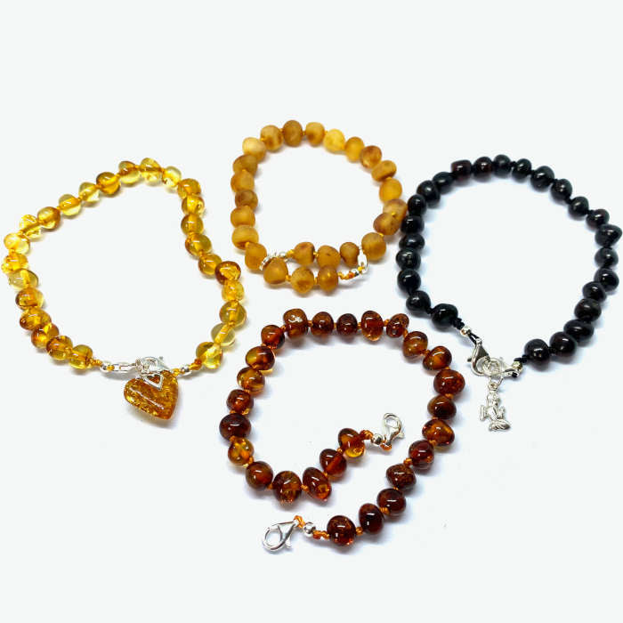 Pulseira - Tornozeleira de Âmbar Barroco Adulto Ajustável