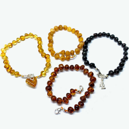 Pulseira - Tornozeleira de Âmbar Barroco Adulto Ajustável