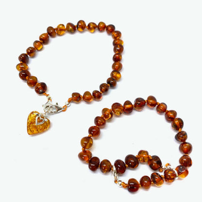 Pulseira - Tornozeleira de Âmbar Barroco Adulto Ajustável