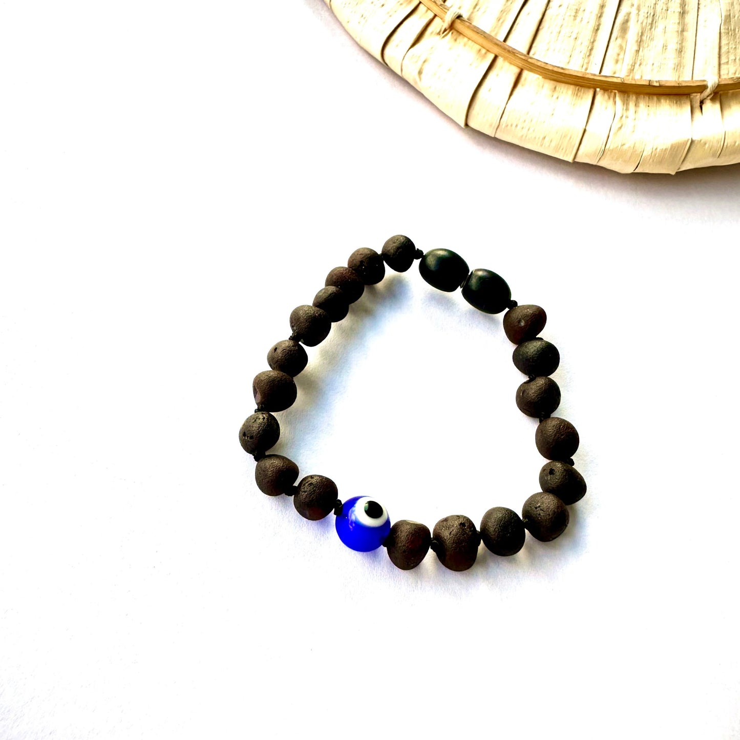 Pulseira - Tornozeleira de Âmbar Barroco Juvenil/Mulher com Olho