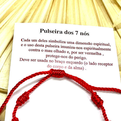 Pulseira Vermelha dos 7 Nós