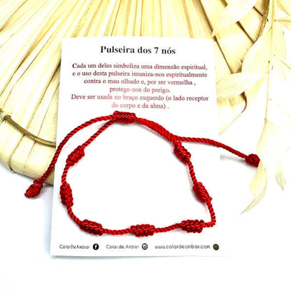 Pulseira Vermelha dos 7 Nós