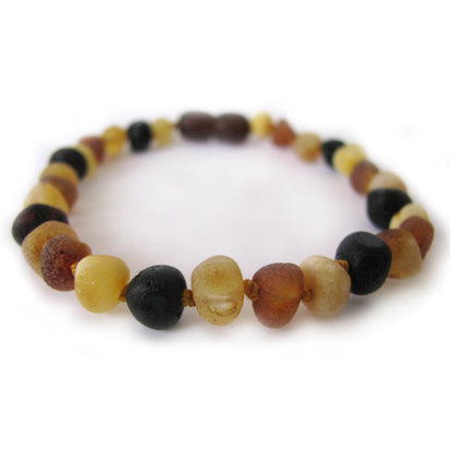 Pulseira - Tornozeleira de Âmbar Barroco Juvenil/Mulher Multicor Não Polido