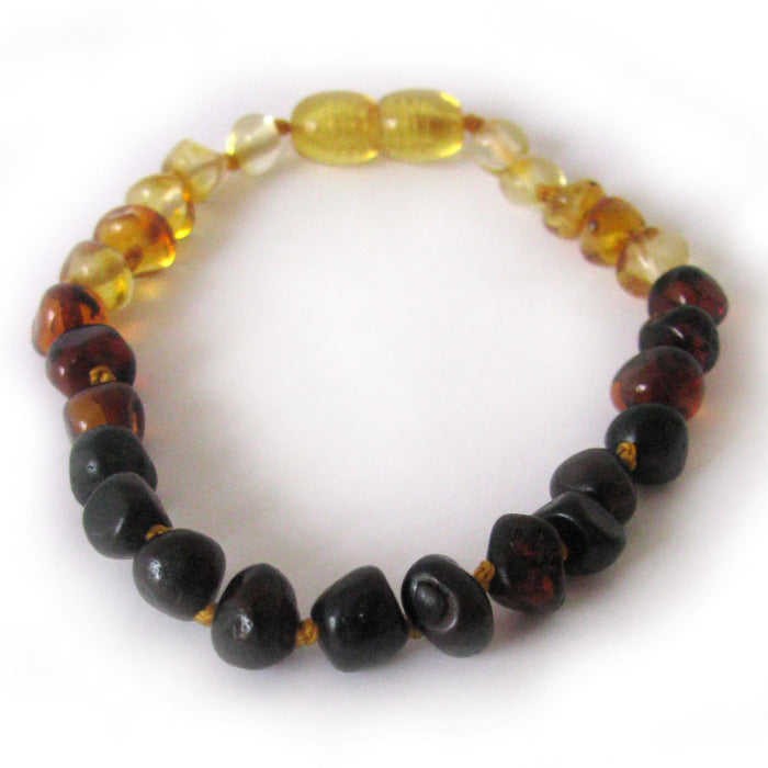Pulseira - Tornozeleira de Âmbar Oval Juvenil/Mulher Degrade