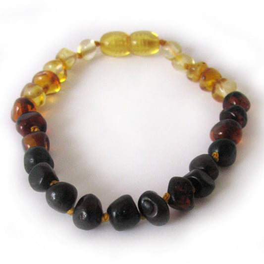Pulseira - Tornozeleira de Âmbar Oval Bebé - Criança Degrade