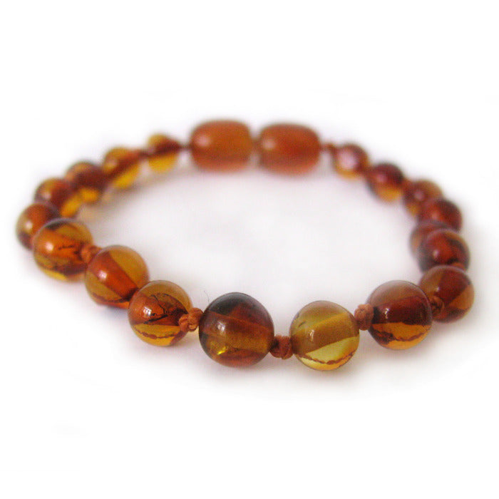 Pulseira - Tornozeleira de Âmbar Royal Juvenil/Mulher Cognac