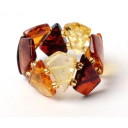 Anel Triangulos Ambar Multicor