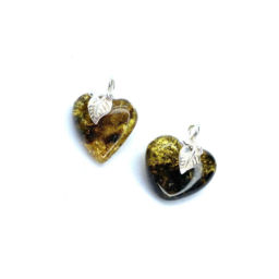 Pendente Coração Verde (folha)