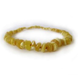 Colar de Âmbar Arredondado Irregular Adulto Manteiga