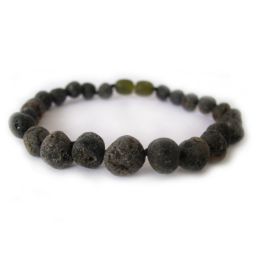 Pulseira – Tornozeleira de Âmbar Barroco Bebé – Criança Cherry Não Polido