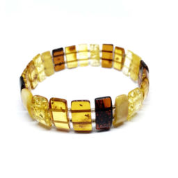 Pulseira de Âmbar Lux Mosaico Multicor