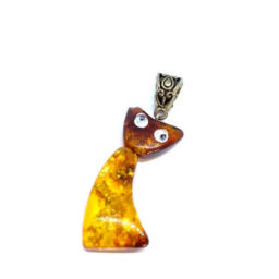 Pendente Gato (cognac e mel)