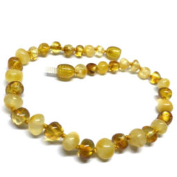 Tornozeleira (adulto) de Âmbar Modelo Barroco Mel e Manteiga