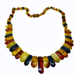 Colar de Âmbar Lux Mosaico Multicor