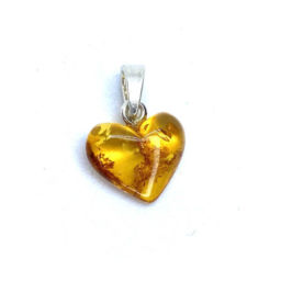 Colar de Âmbar Barroco e Coração Mel Juvenil – Mulher