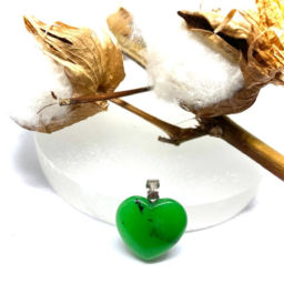 Pendente Coração em Jade Malasia