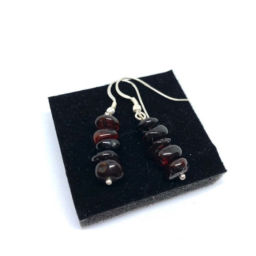 Brincos Prata e Âmbar