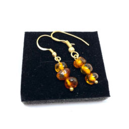 Brincos Prata e Âmbar