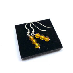 Brincos Prata e Âmbar