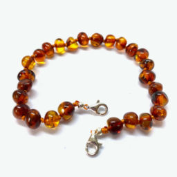 Pulseira – Tornozeleira de Âmbar Barroco Juvenil/Mulher Ajustável