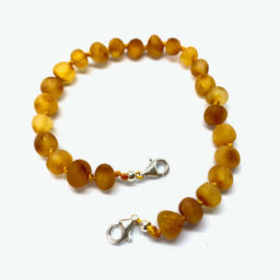 Pulseira – Tornozeleira de Âmbar Barroco Juvenil/Mulher Ajustável