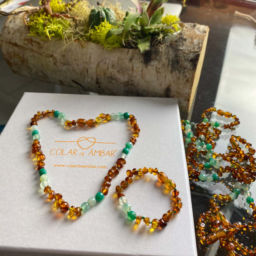 Colar Classy Âmbar Cognac e Aventurina Juvenil – Mulher