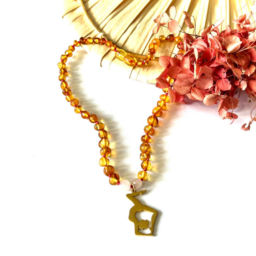 Colar de Âmbar com Pendente Dança