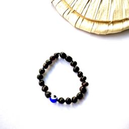 Pulseira – Tornozeleira de Âmbar Barroco Adulto com Olho