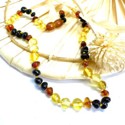 Colar de Âmbar Barroco Bebé – Criança Multicor II