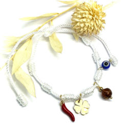 Pulseiras dos 7 Nós com Amuletos de Proteção e Boas Energias