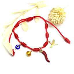 Pulseiras dos 7 Nós com Amuletos de Proteção e Boas Energias